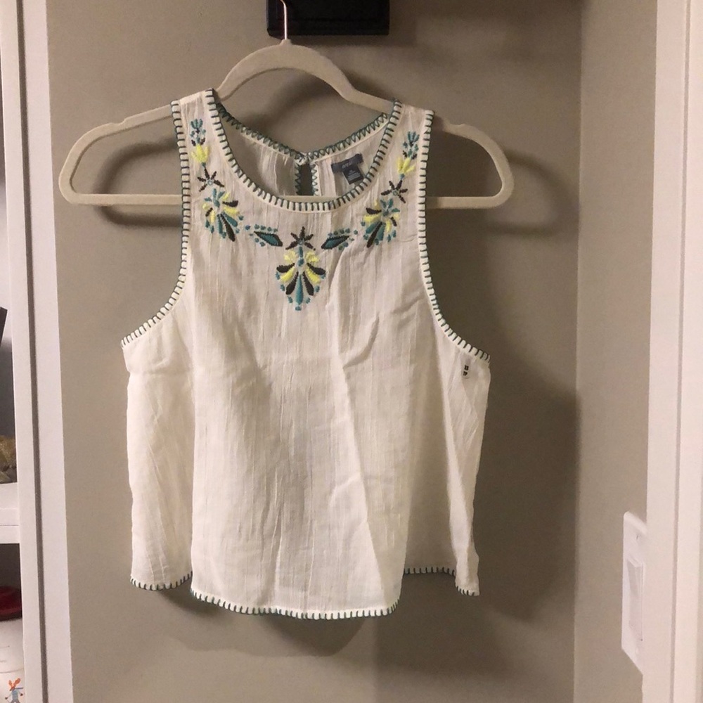 Aerie Embroidered Cotton Shirt